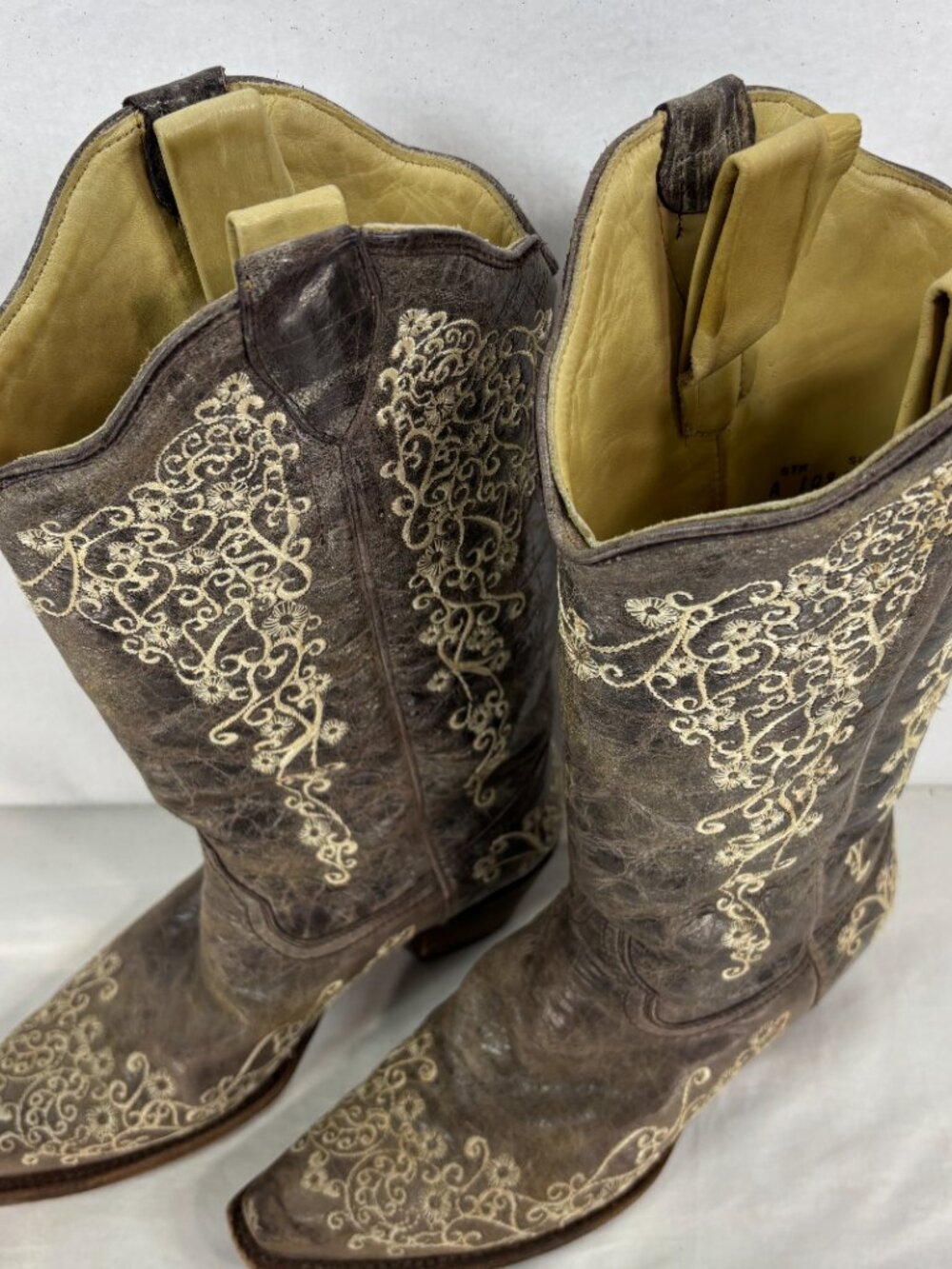 Corral Womens Embroidered Western Tall Cowboy Boots Size 9 1/2 Registered - Picture 5 of 16